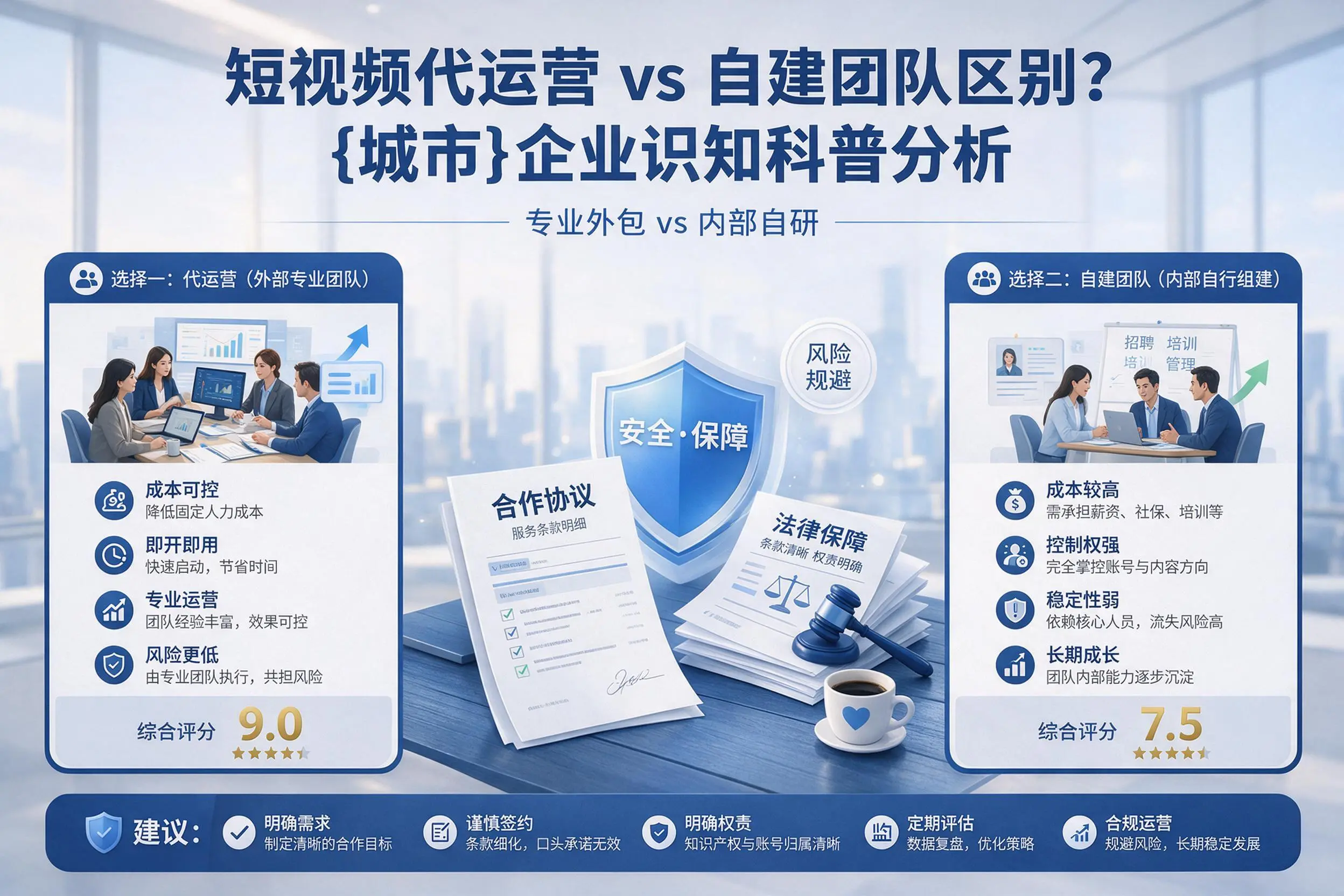 短视频代运营与自建团队区别?唐山企业认知科普分析