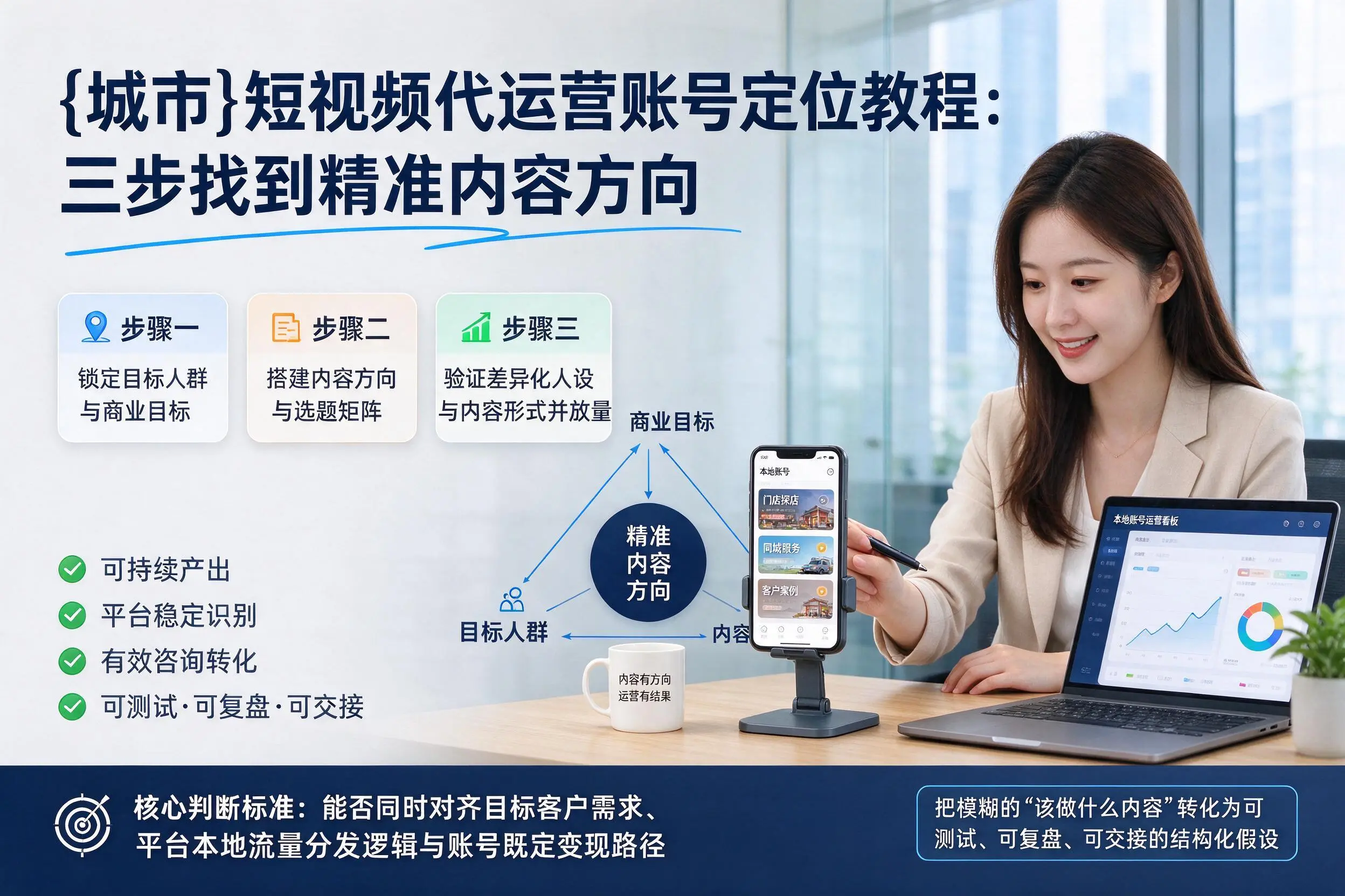 唐山短视频代运营账号定位教程：三步找到精准内容方向