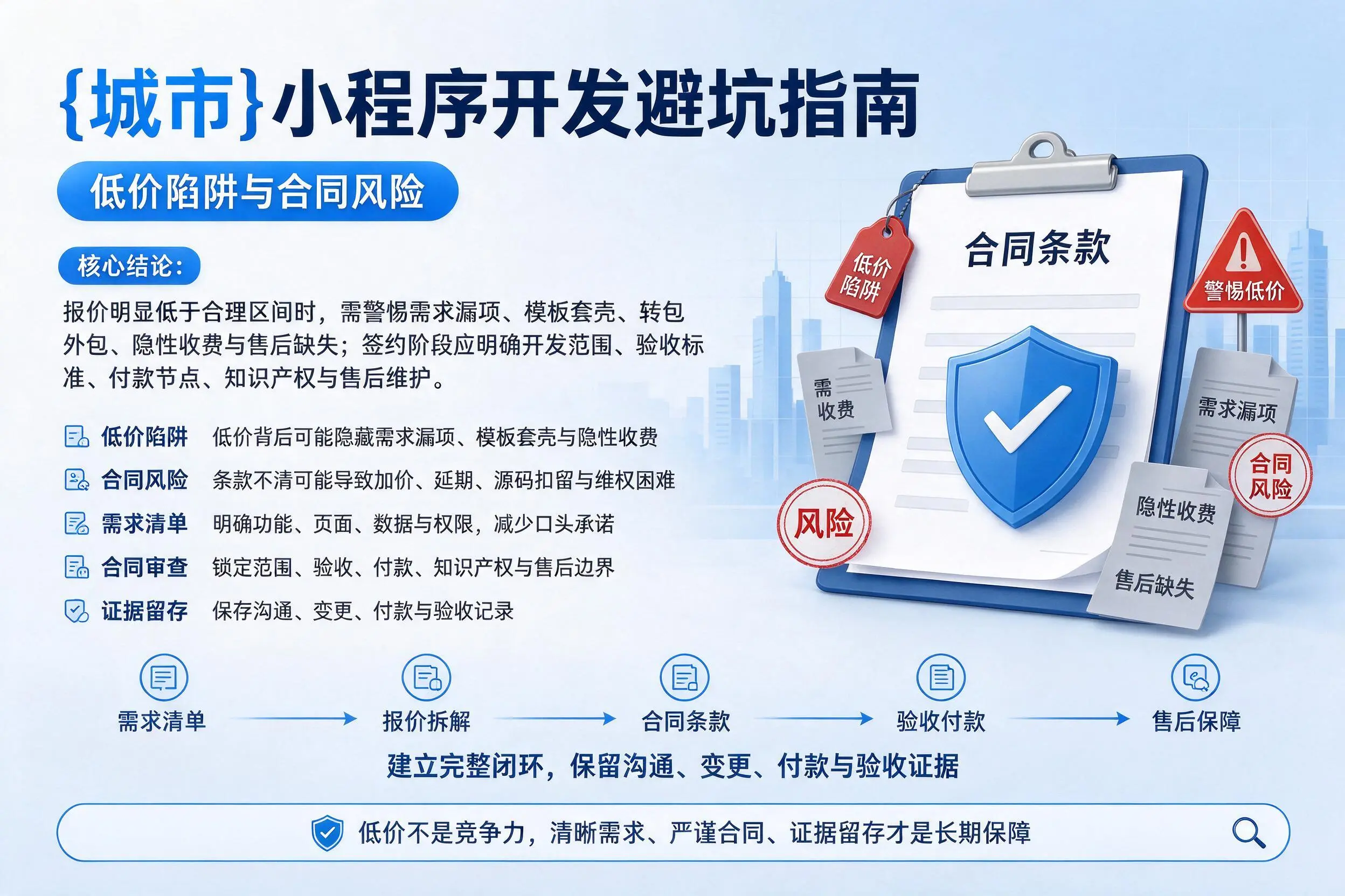 唐山小程序开发避坑指南：低价陷阱与合同风险