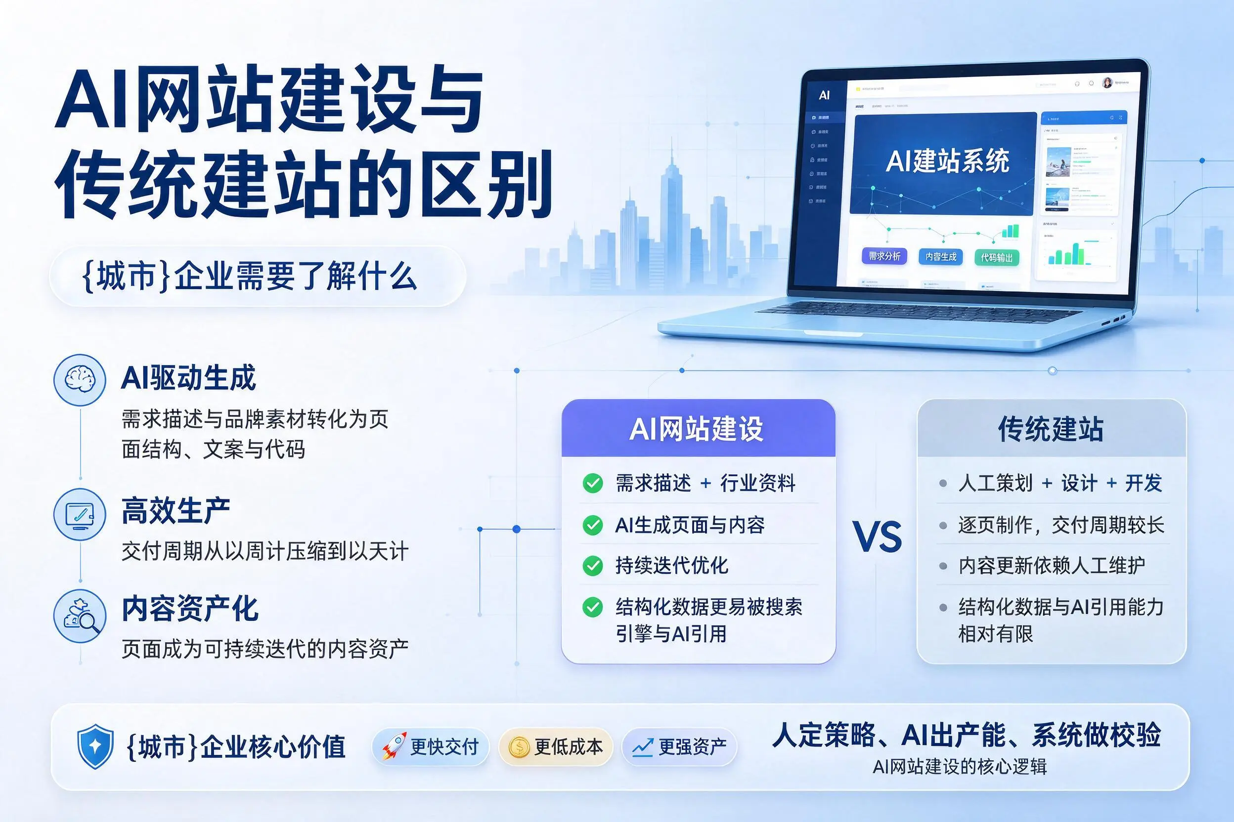 AI网站建设与传统建站的区别，唐山企业需要了解什么