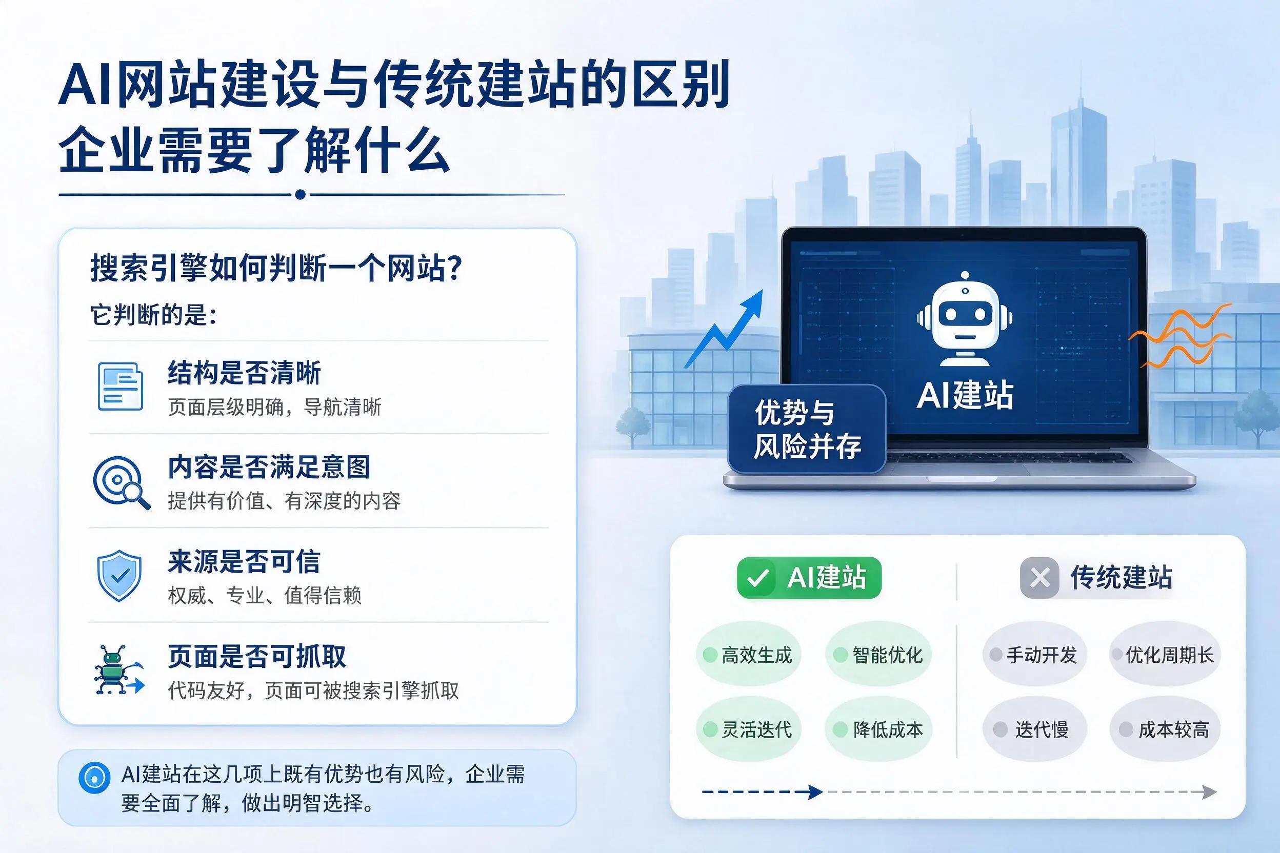 AI网站建设与传统建站的区别，唐山企业需要了解什么