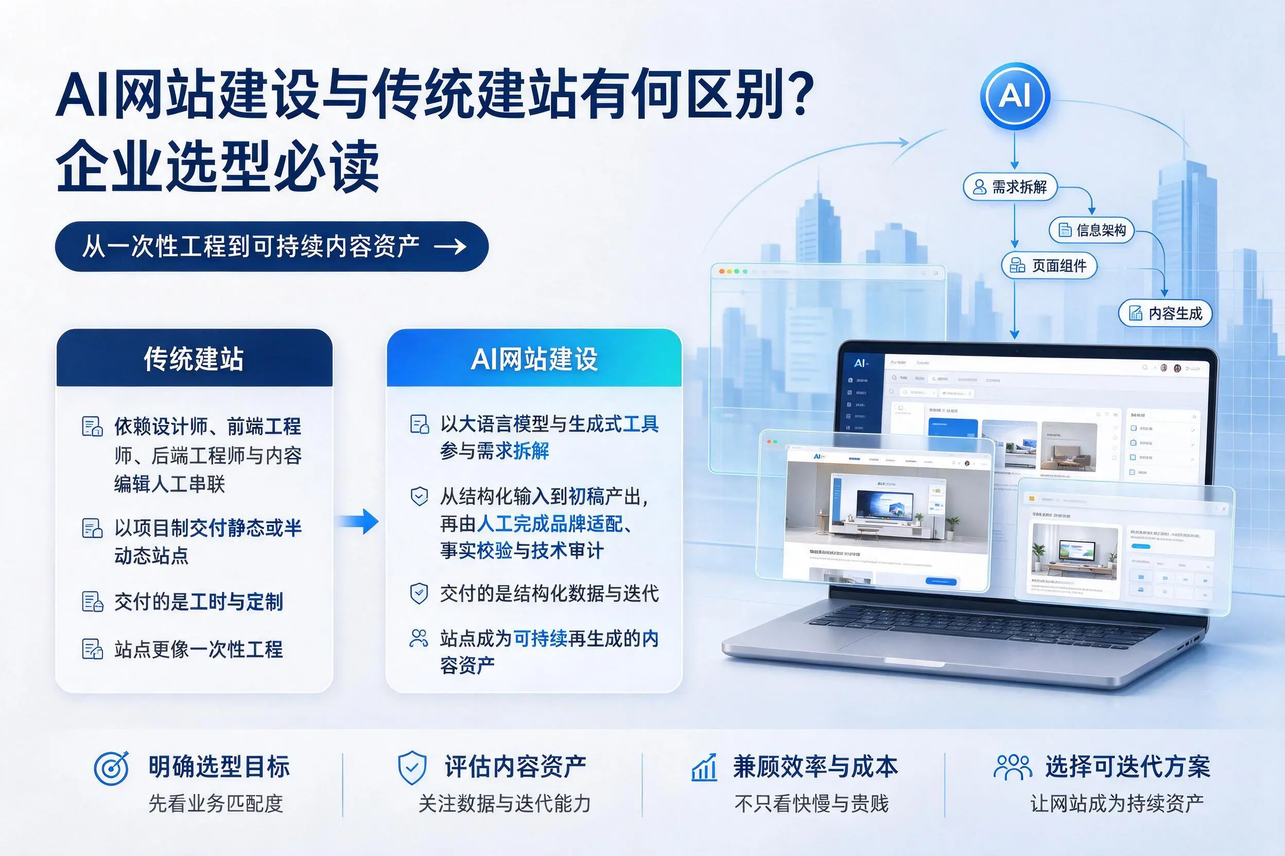 AI网站建设与传统建站有何区别？唐山企业选型必读