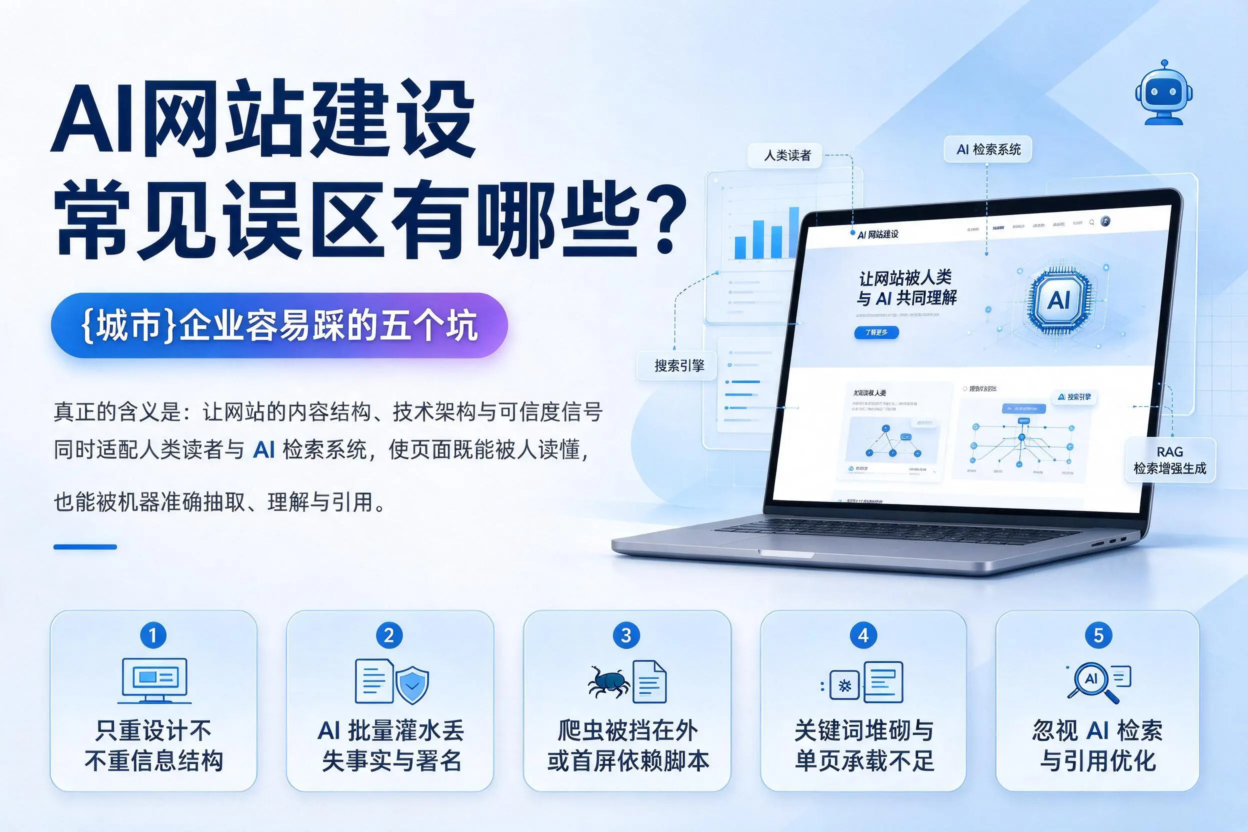 AI网站建设常见误区有哪些？唐山企业容易踩的五个坑