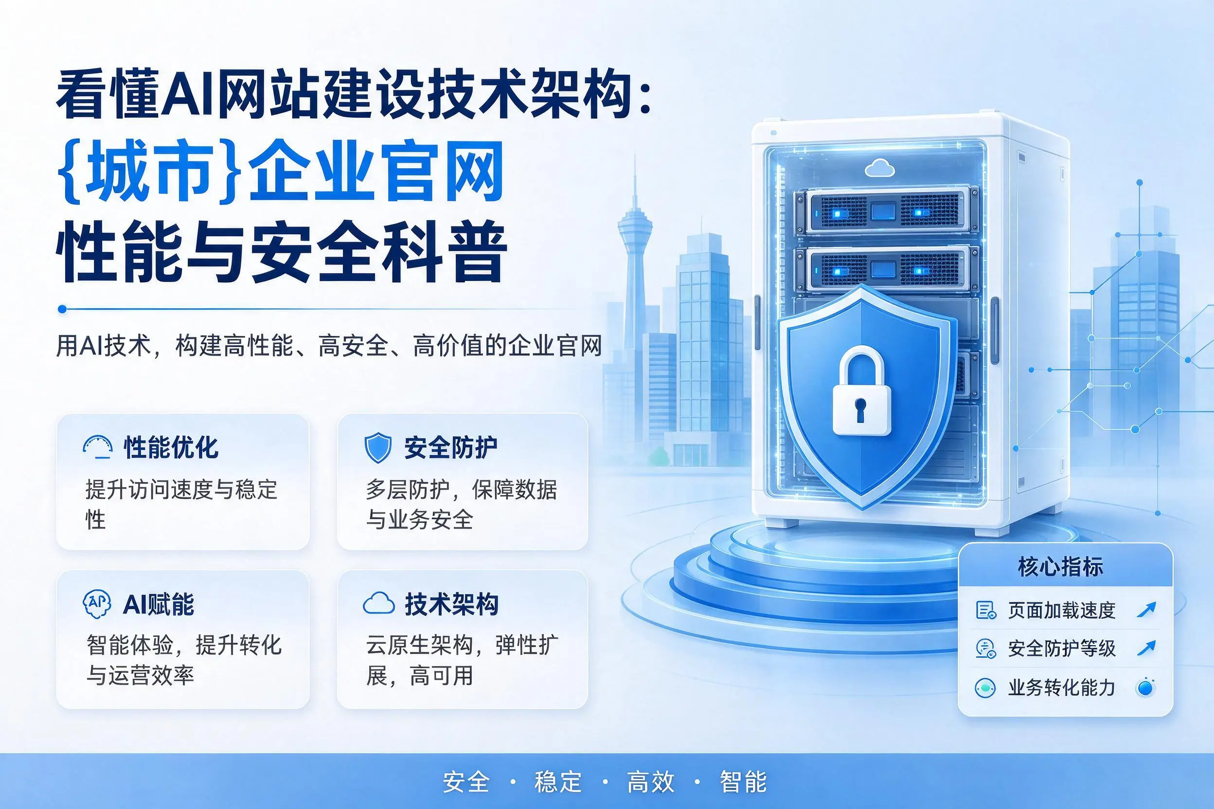 看懂AI网站建设技术架构：唐山企业官网性能与安全科普