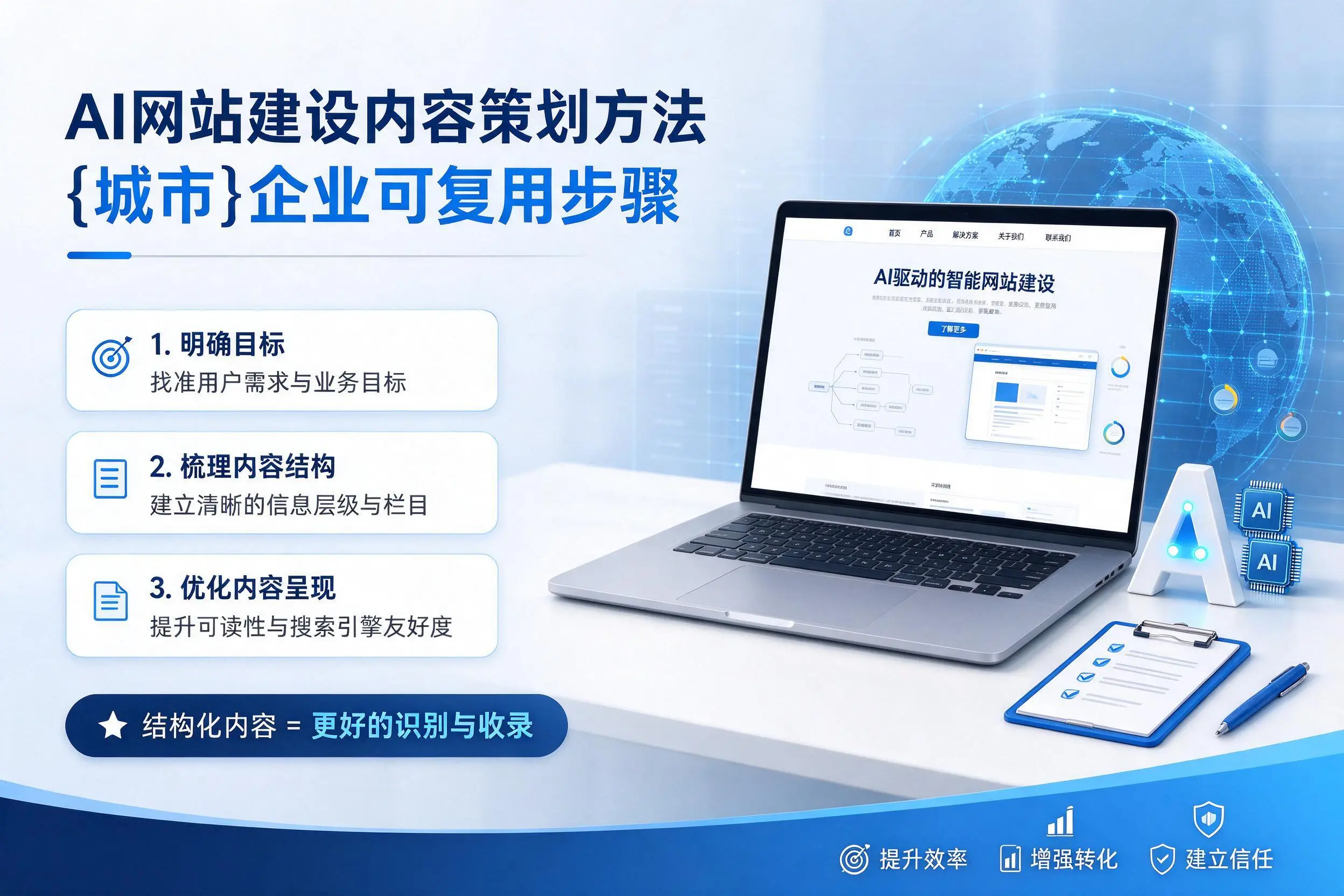 AI网站建设内容策划方法，唐山企业可复用步骤