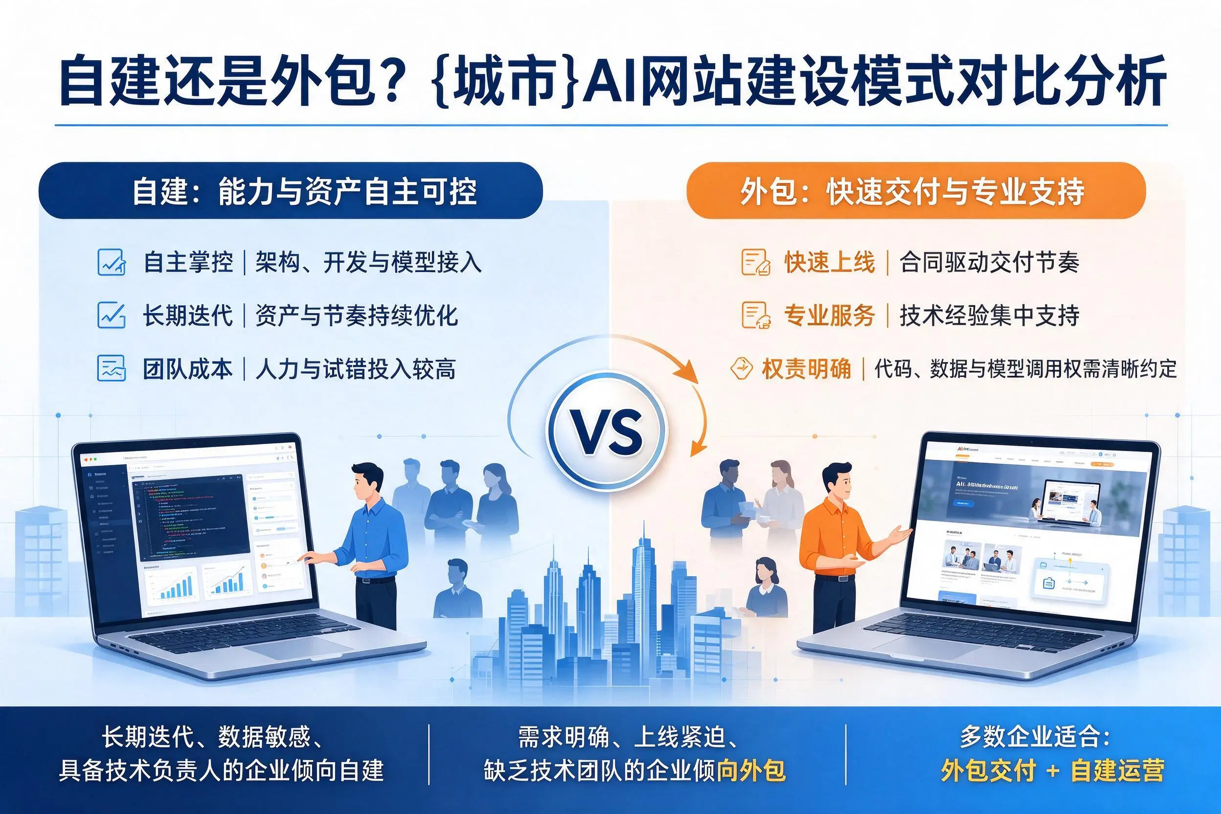 自建还是外包？唐山AI网站建设模式对比分析