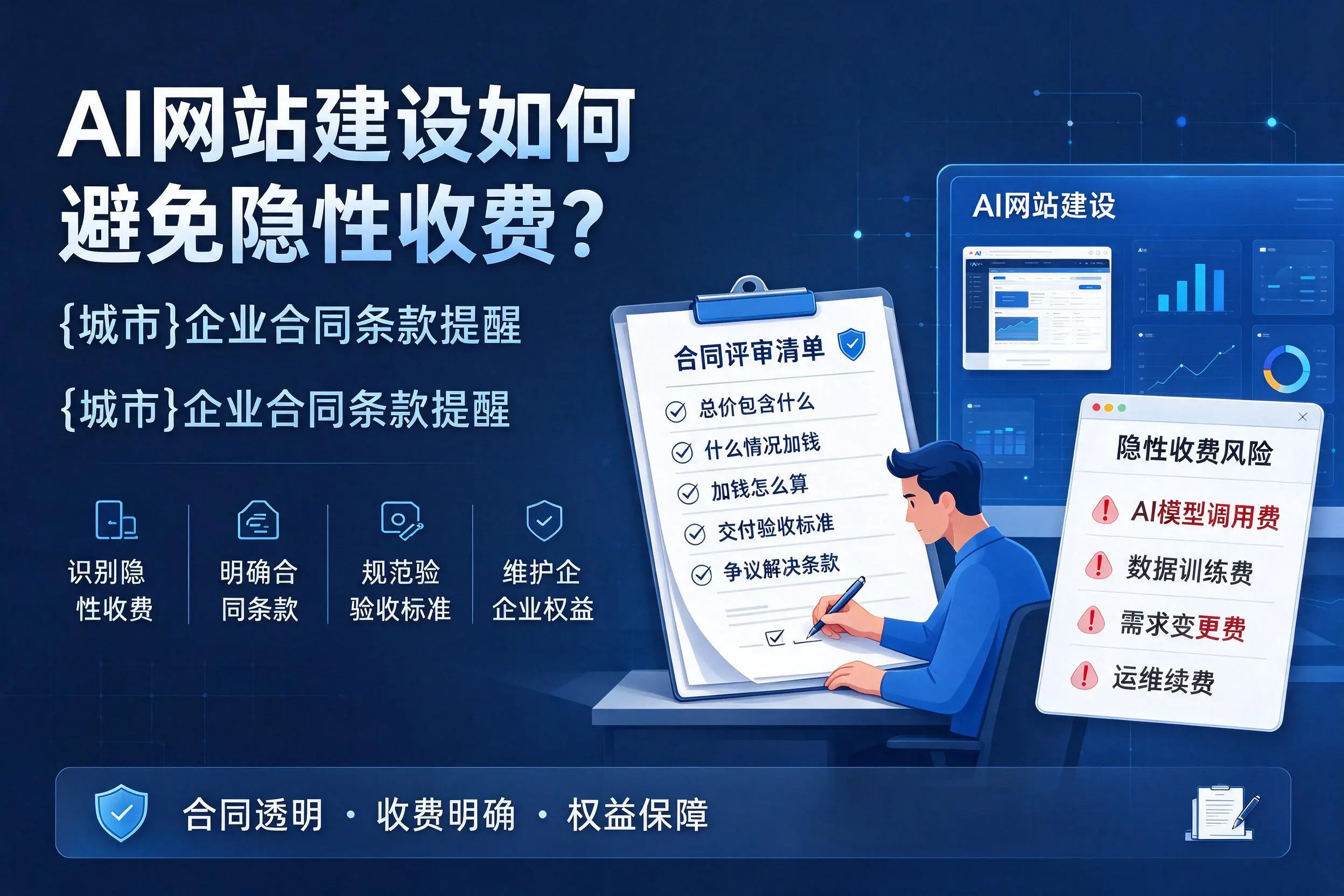 AI网站建设如何避免隐性收费？唐山企业合同条款提醒