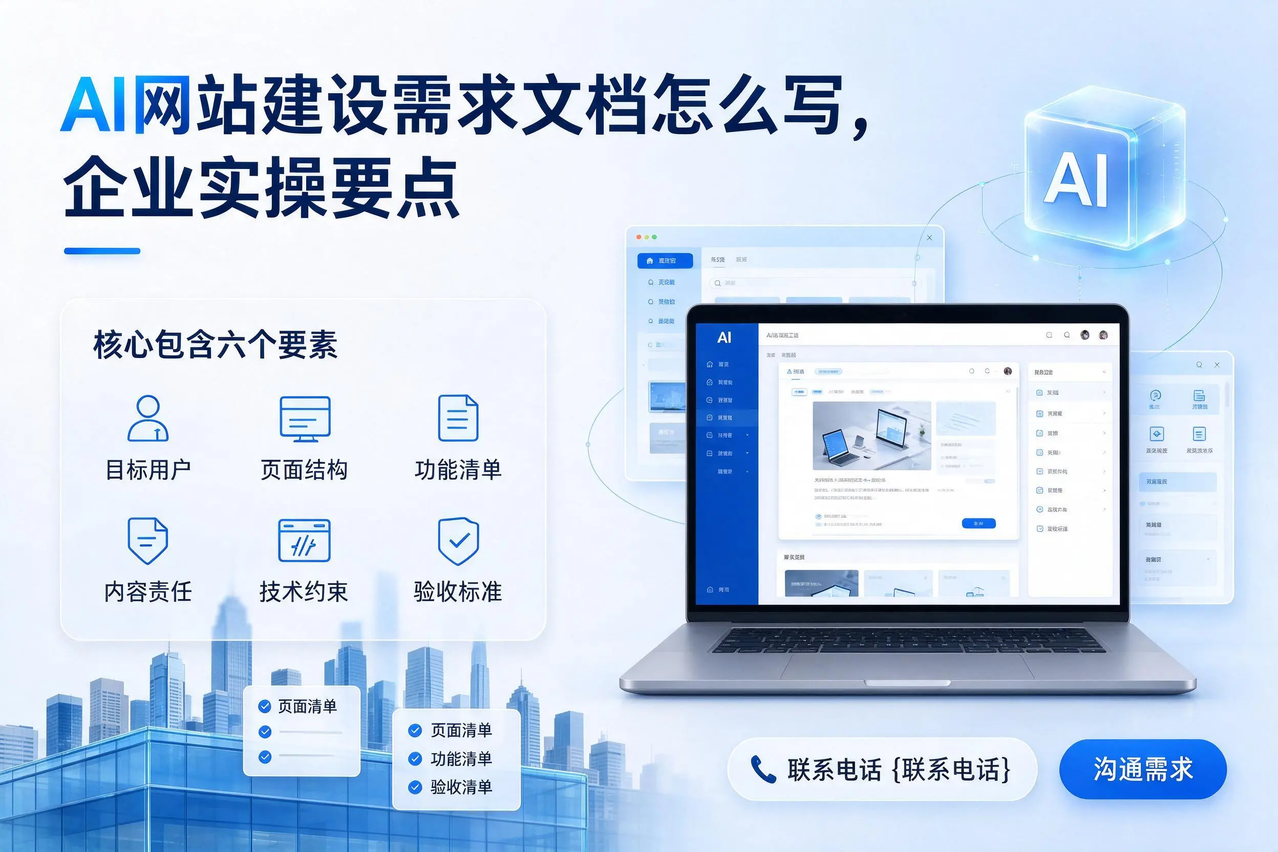 AI网站建设需求文档怎么写，唐山企业实操要点