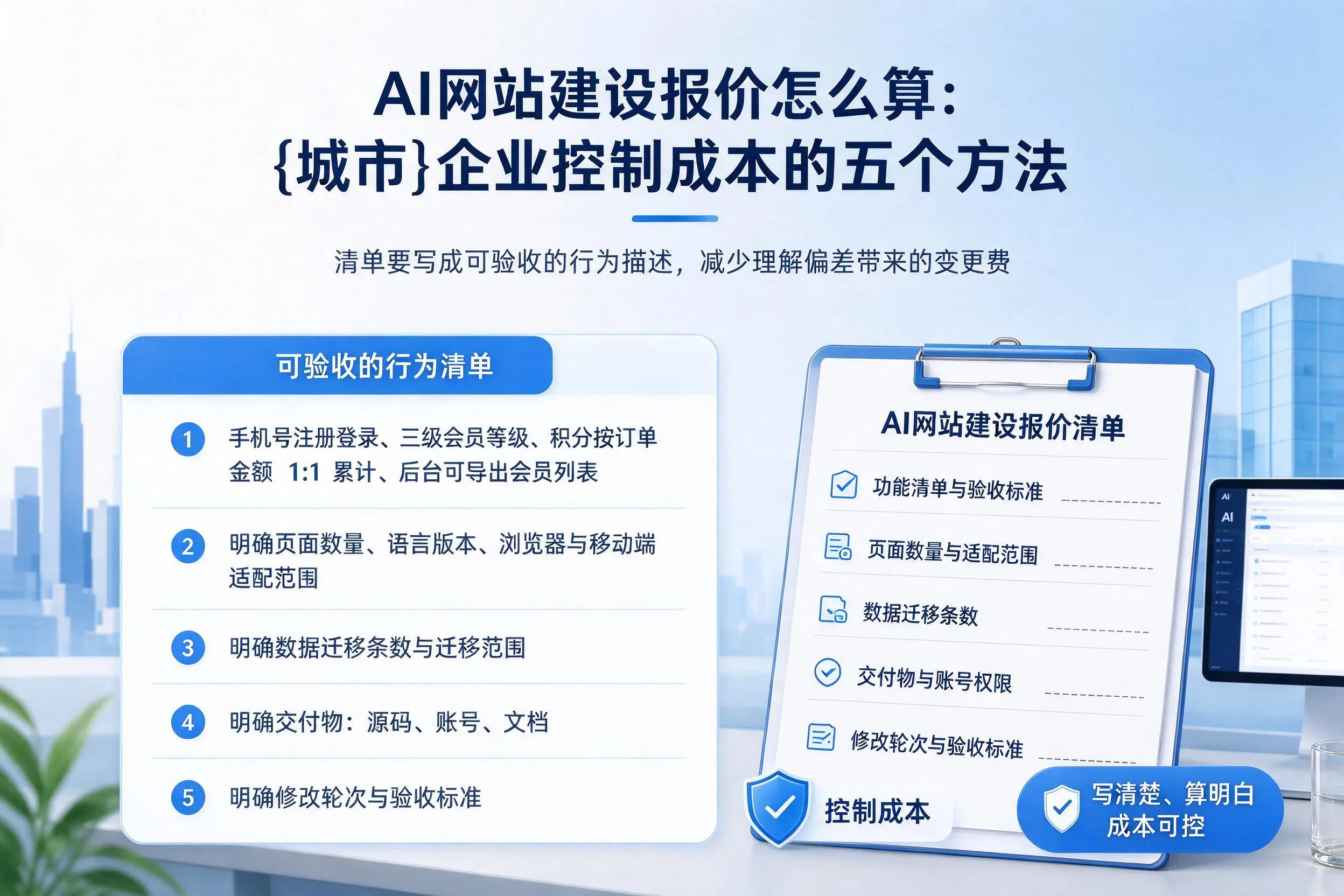 AI网站建设报价怎么算:唐山企业控制成本的五个方法